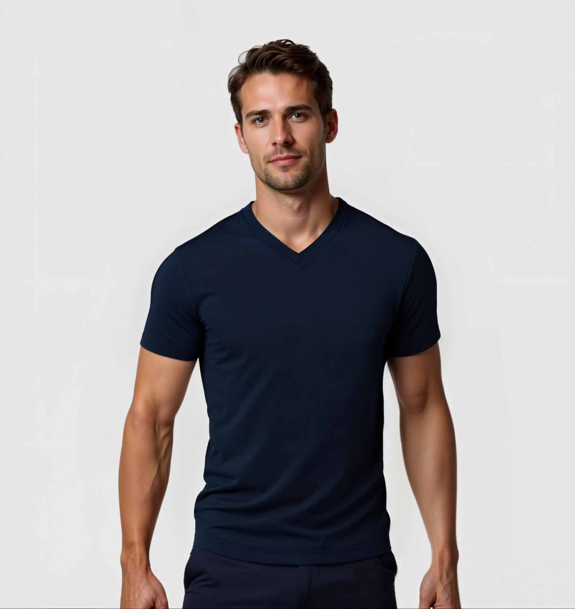 Pack da 4 Scollo V - Blu navy