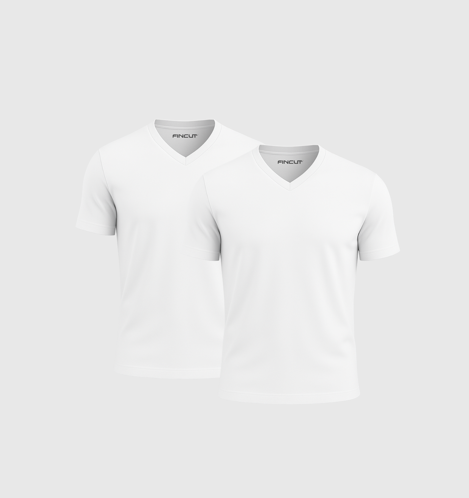 Pack da 2 Scollo V - Bianco