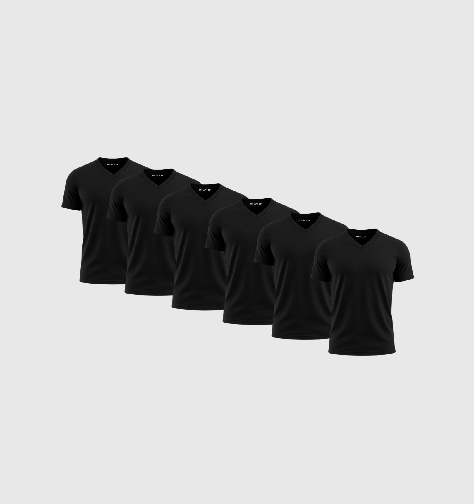 Pack da 6 Scollo V - Nero