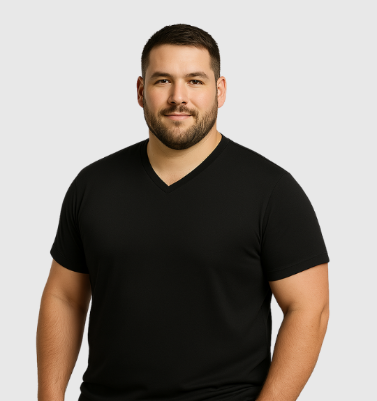 La T-shirt Scollo V - Nero