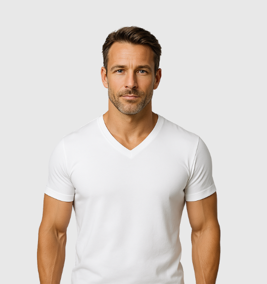 La T-shirt Scollo V - Bianco