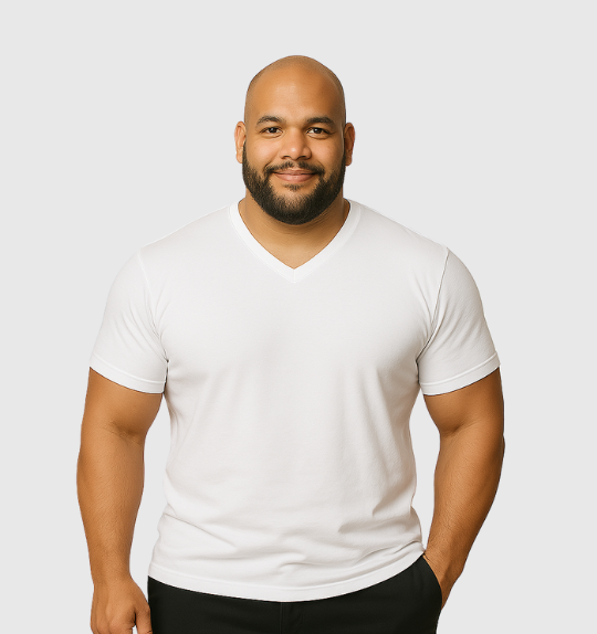 La T-shirt Scollo V - Bianco