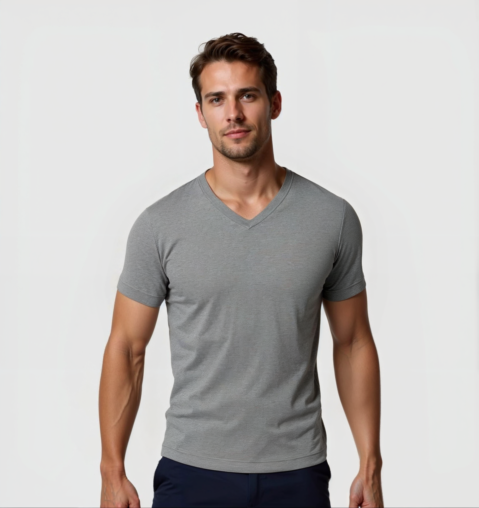 Pack da 6 Scollo V - Grigio