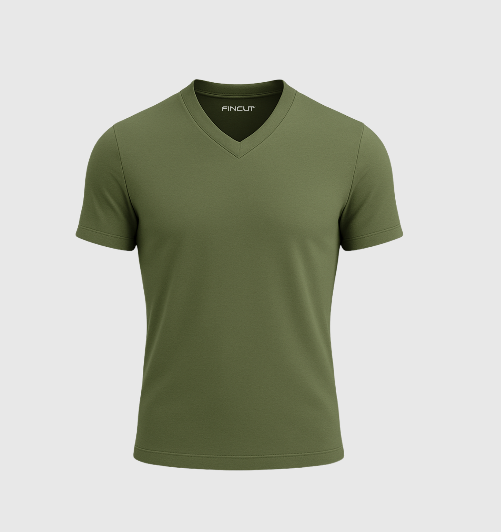La T-shirt Scollo V - Kaki