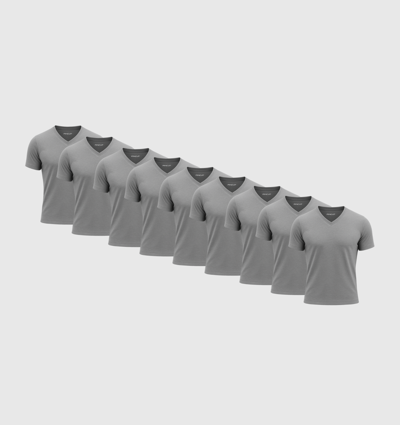 Pack da 9 Scollo V - Grigio