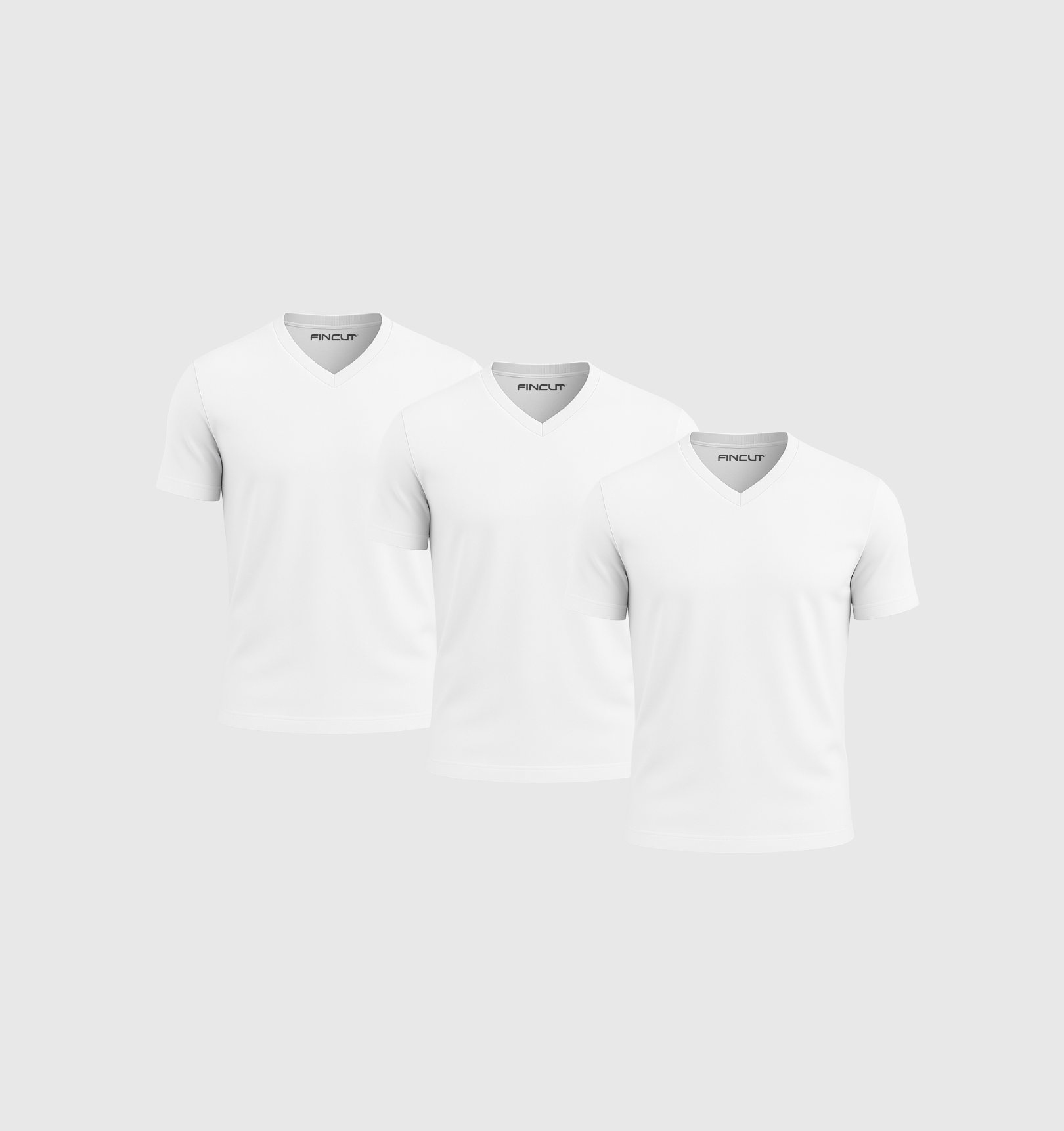 Pack da 3 Scollo V - Bianco