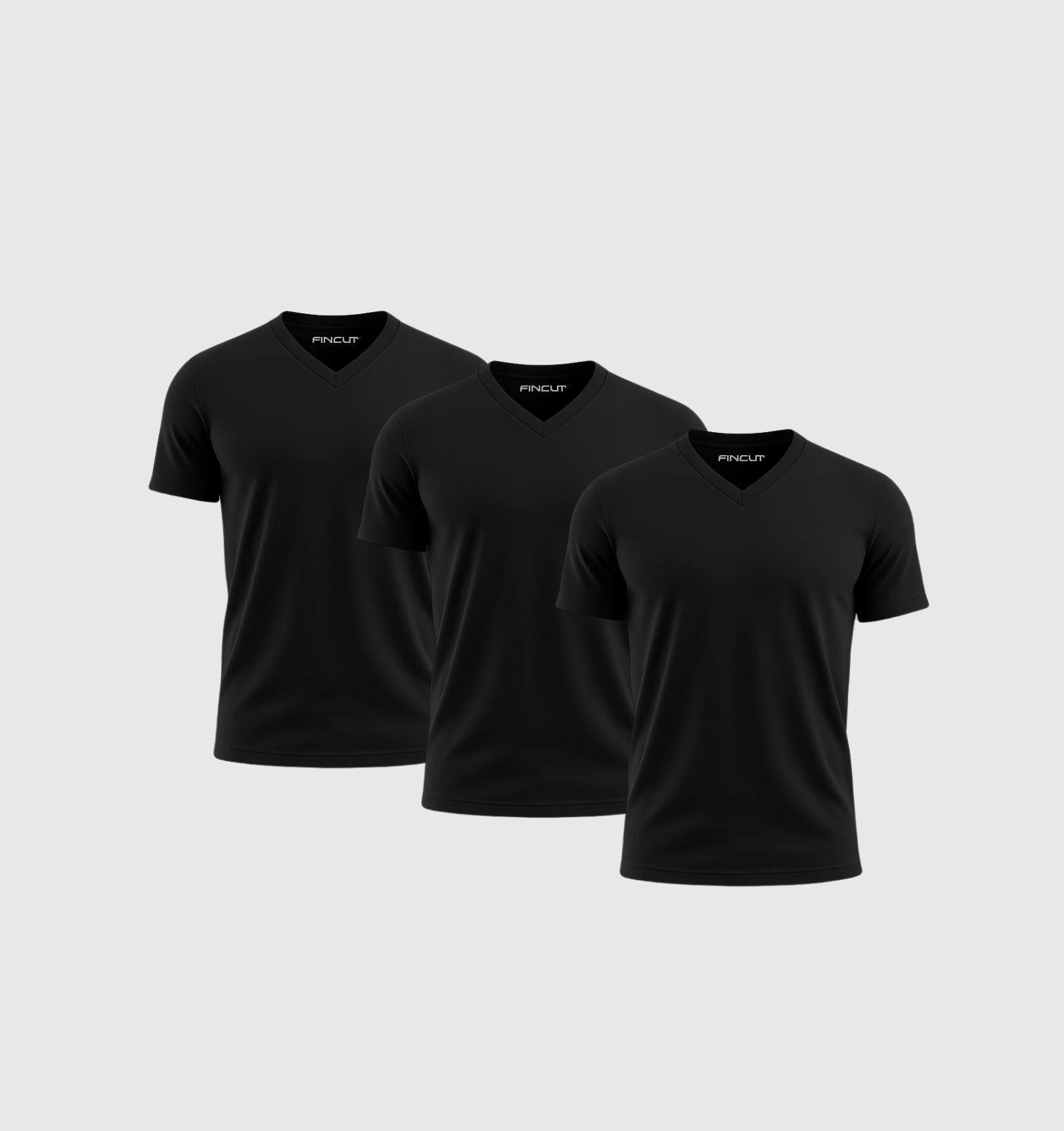 Pack da 3 Scollo V - Nero
