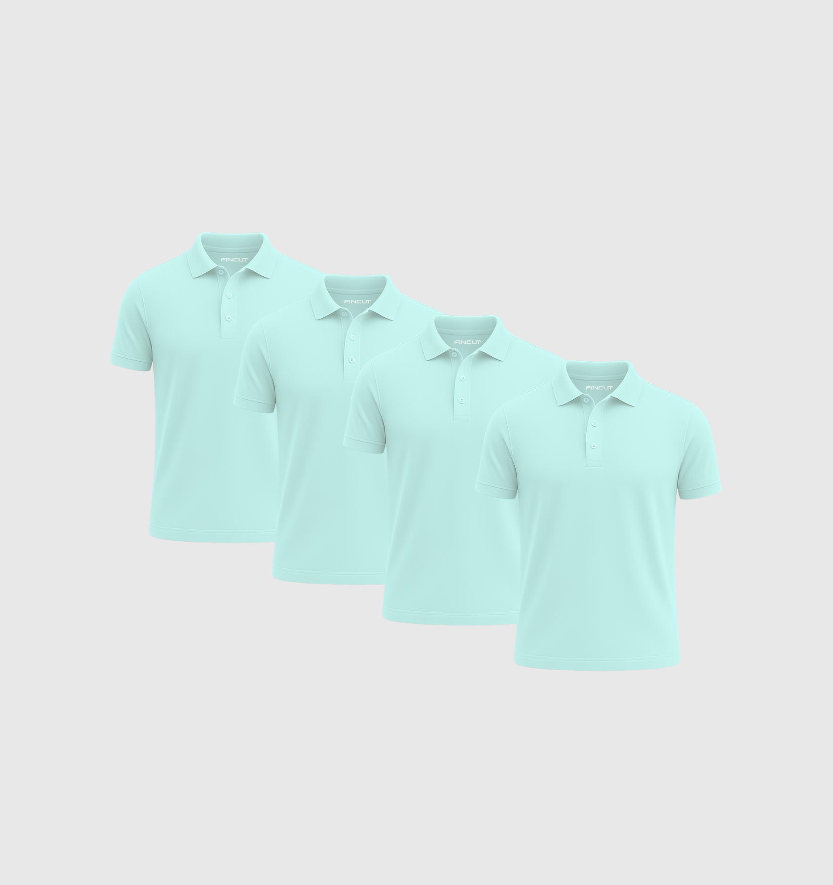 Pack da 4 Polo - Blu turchese