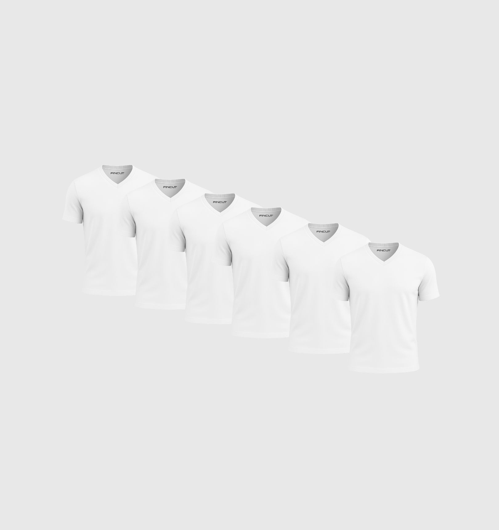 Pack da 6 Scollo V - Bianco