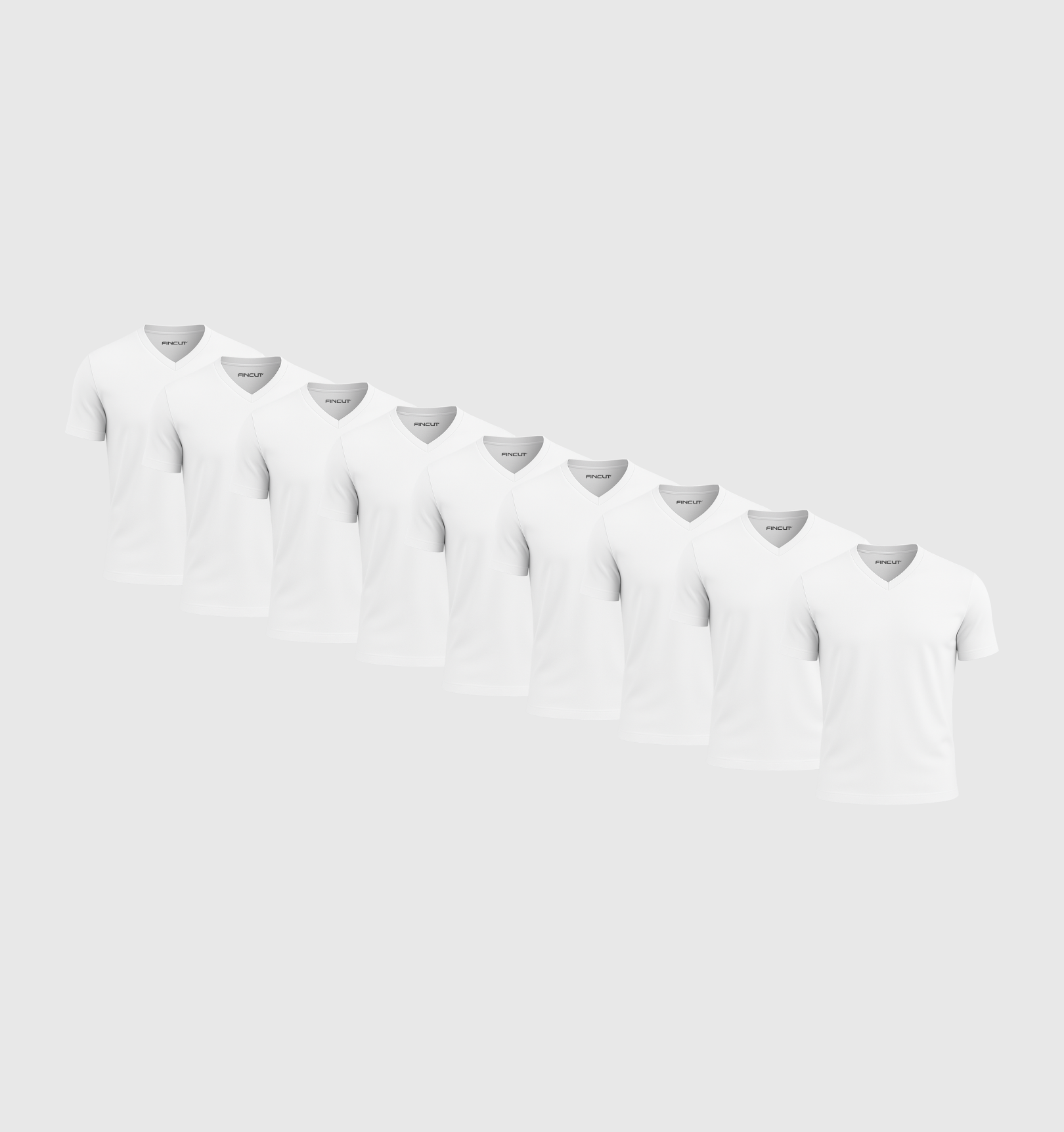 Pack da 9 Scollo V - Bianco