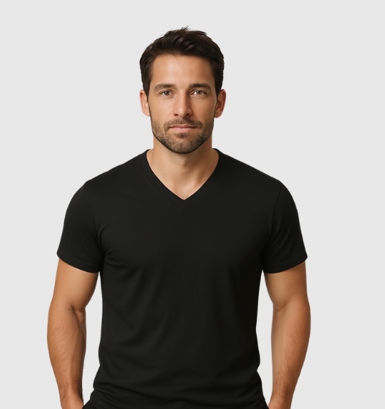 La T-shirt Scollo V – Prima versione