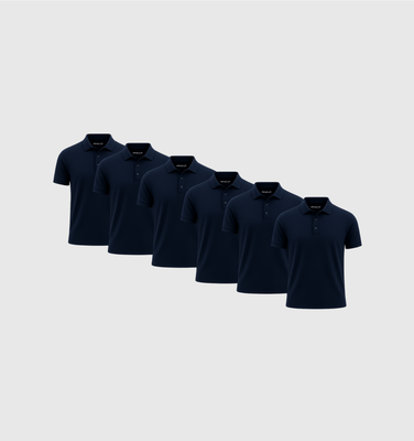 Pack da 6 Polo - Blu navy