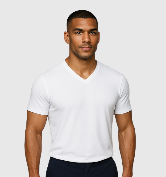 Pack da 6 Scollo V - Bianco