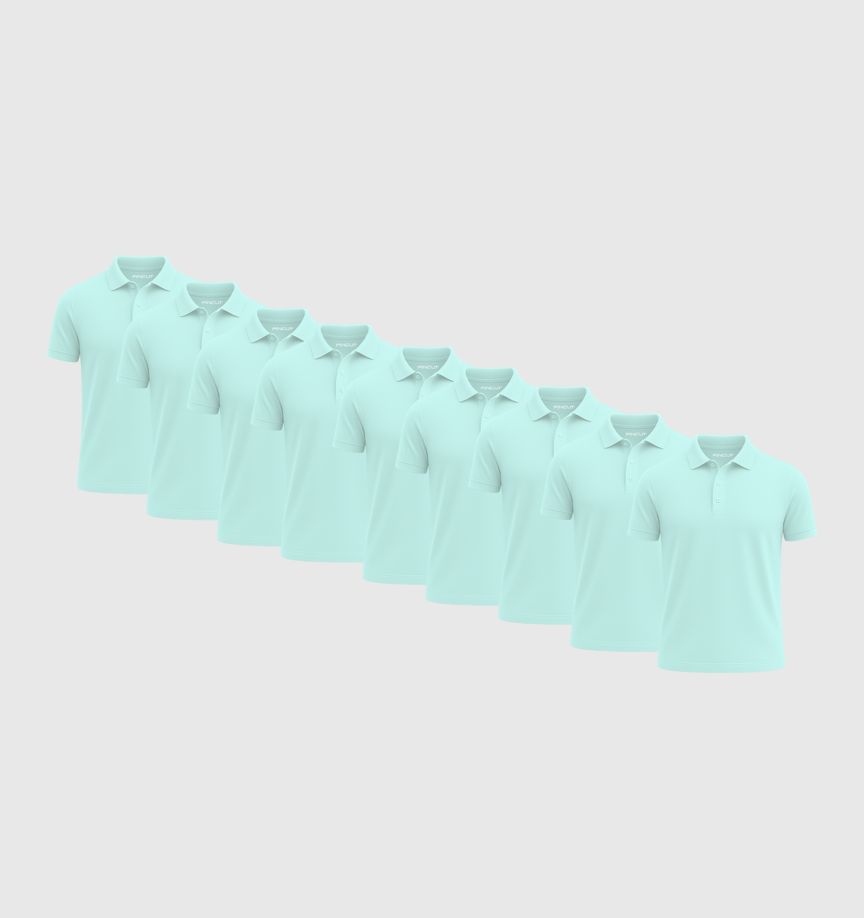 Pack da 9 Polo - Blu turchese