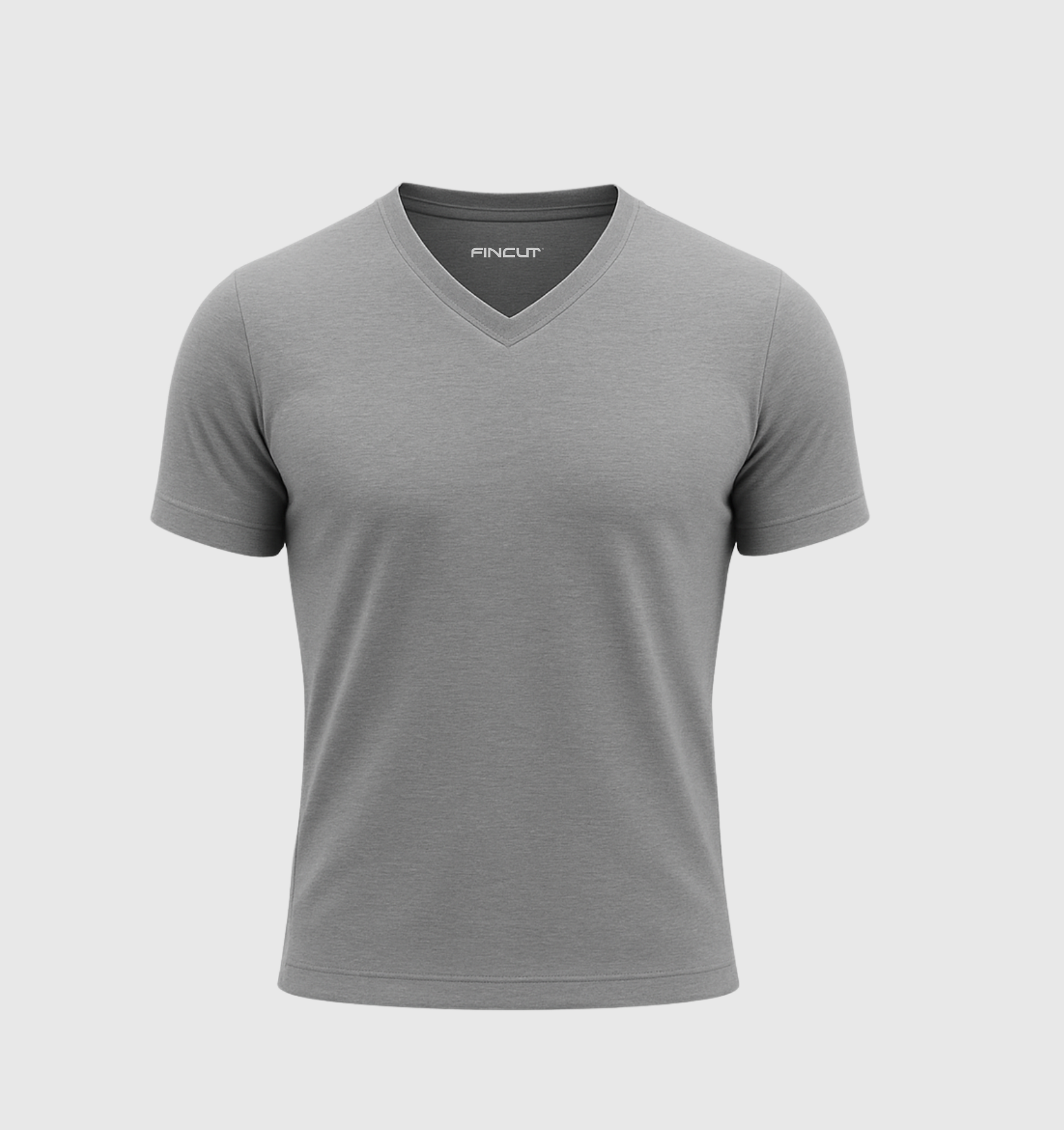 La T-shirt Scollo V - Grigio