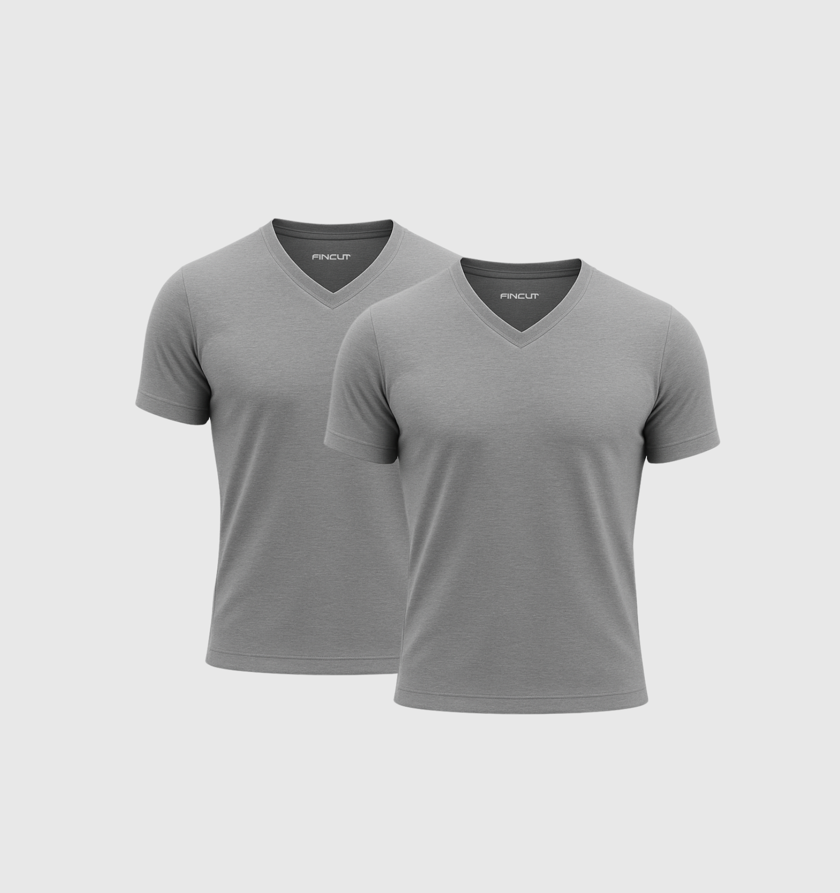 Pack da 2 Scollo V - Grigio