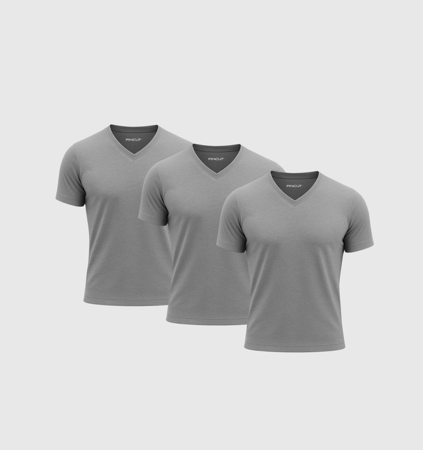 Pack da 3 Scollo V - Grigio