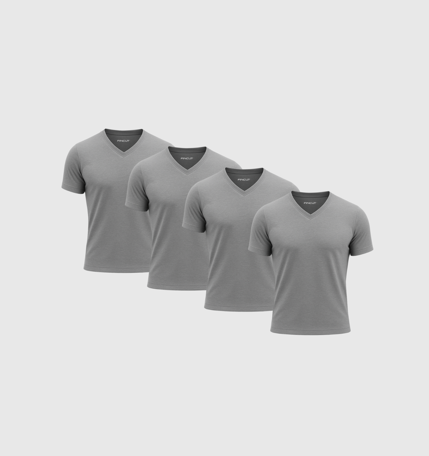 Pack da 4 Scollo V - Grigio