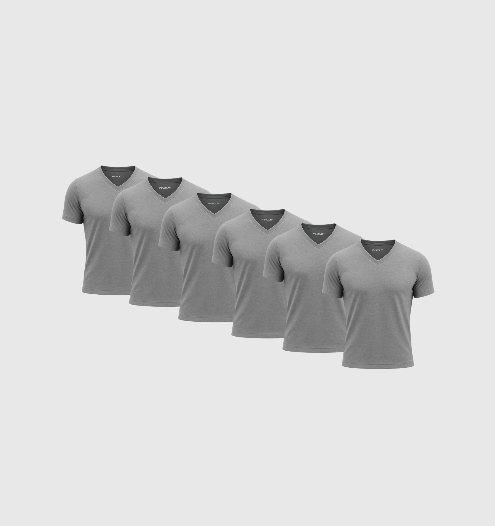 Pack da 6 Scollo V - Grigio