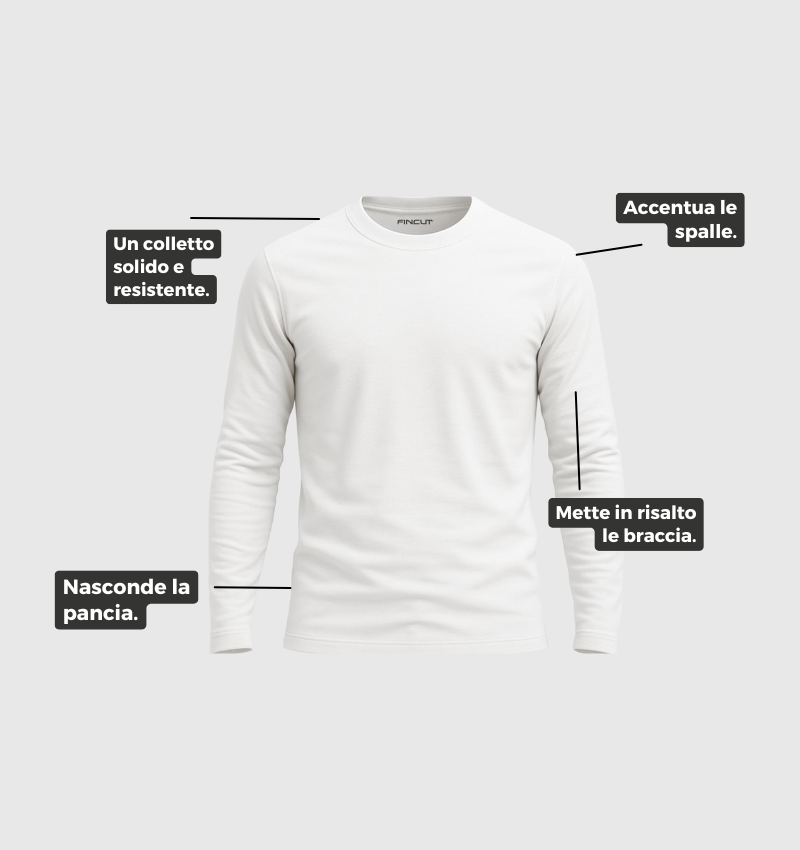 Pack da 3 maniche lunghe - Bianco